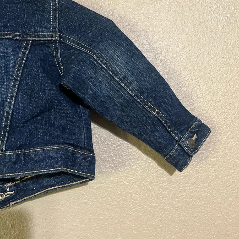 The Children's Place Blue Jean Jacket Classic Style Girls 12-18Mos